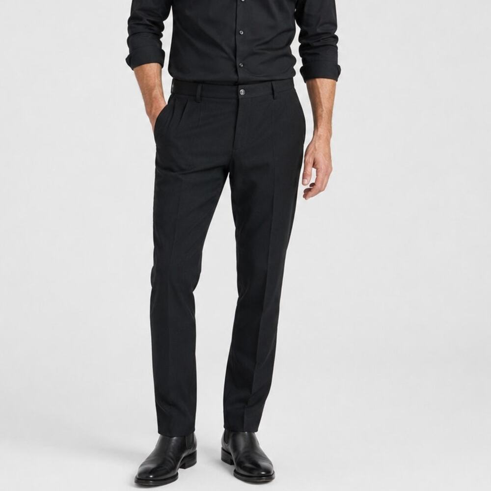 John Varvatos collection Moto city Wool blend pants in black size 38R